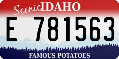 ID license plate E781563