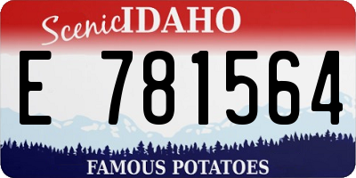 ID license plate E781564