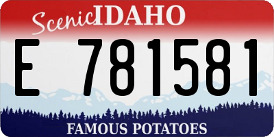 ID license plate E781581