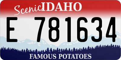 ID license plate E781634