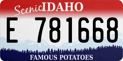 ID license plate E781668