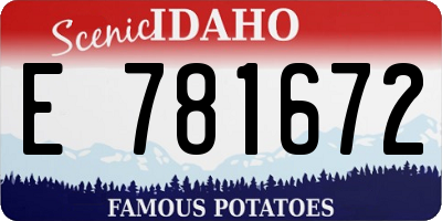 ID license plate E781672