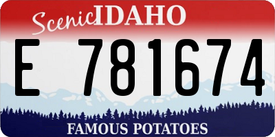 ID license plate E781674