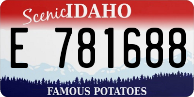 ID license plate E781688