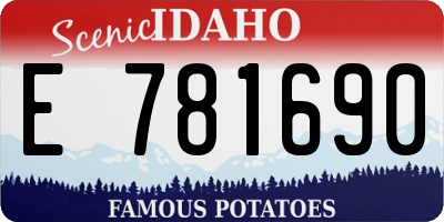 ID license plate E781690