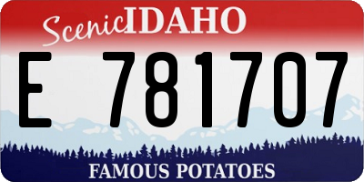ID license plate E781707