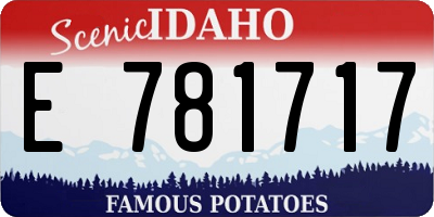 ID license plate E781717