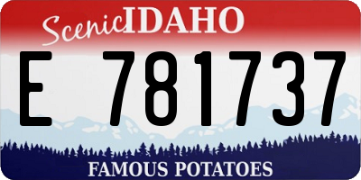 ID license plate E781737