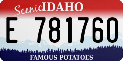 ID license plate E781760