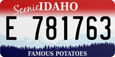 ID license plate E781763
