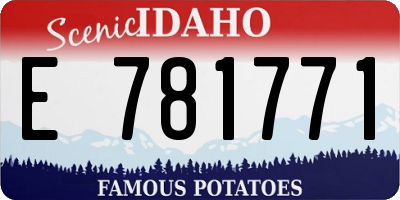 ID license plate E781771