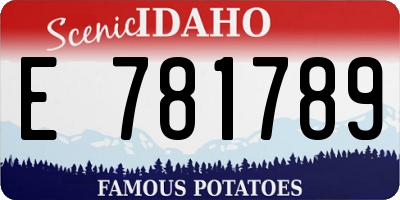 ID license plate E781789