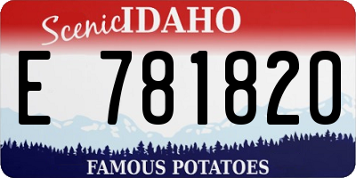 ID license plate E781820