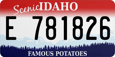 ID license plate E781826