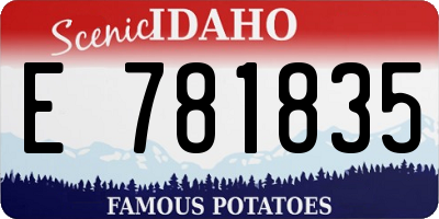 ID license plate E781835