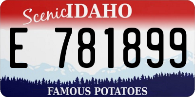 ID license plate E781899