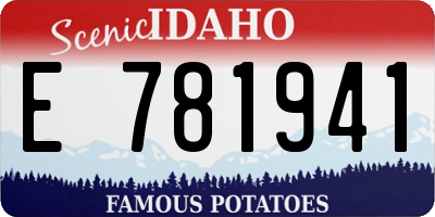 ID license plate E781941