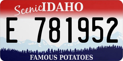 ID license plate E781952