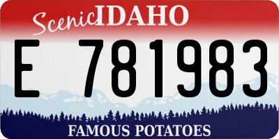 ID license plate E781983