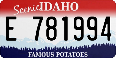 ID license plate E781994