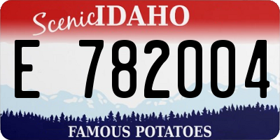 ID license plate E782004