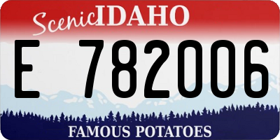 ID license plate E782006