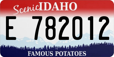 ID license plate E782012