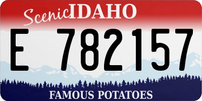 ID license plate E782157
