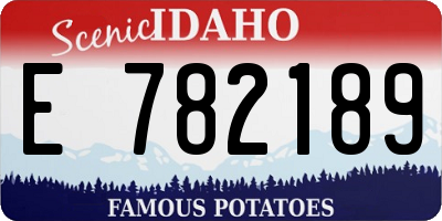 ID license plate E782189