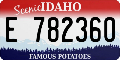 ID license plate E782360