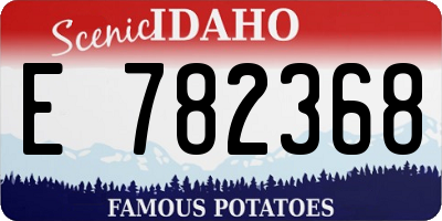 ID license plate E782368