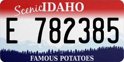 ID license plate E782385