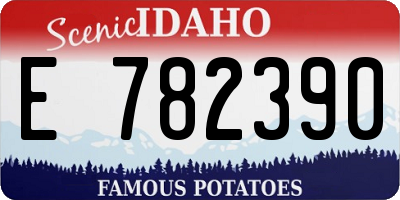 ID license plate E782390