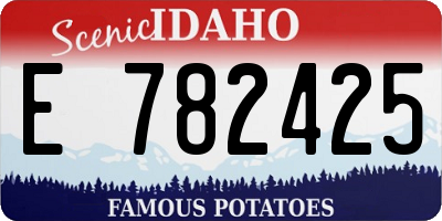 ID license plate E782425