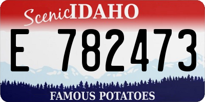 ID license plate E782473
