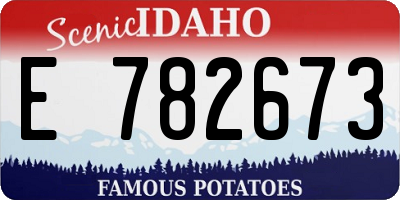 ID license plate E782673