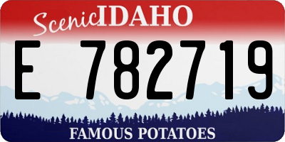 ID license plate E782719