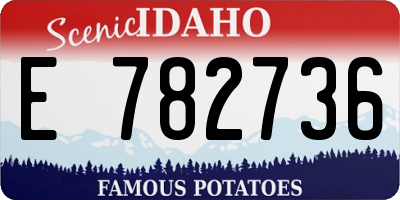 ID license plate E782736