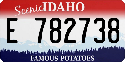 ID license plate E782738