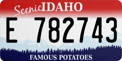 ID license plate E782743