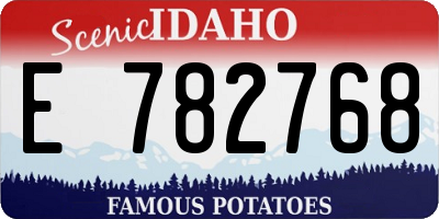 ID license plate E782768