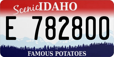 ID license plate E782800