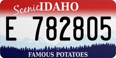 ID license plate E782805