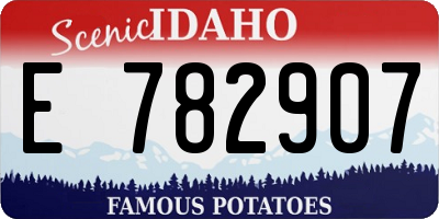 ID license plate E782907