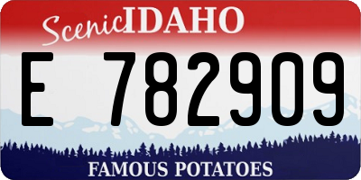 ID license plate E782909