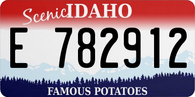 ID license plate E782912