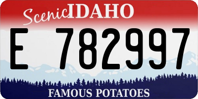 ID license plate E782997