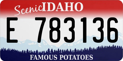 ID license plate E783136
