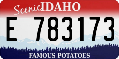 ID license plate E783173