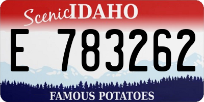 ID license plate E783262